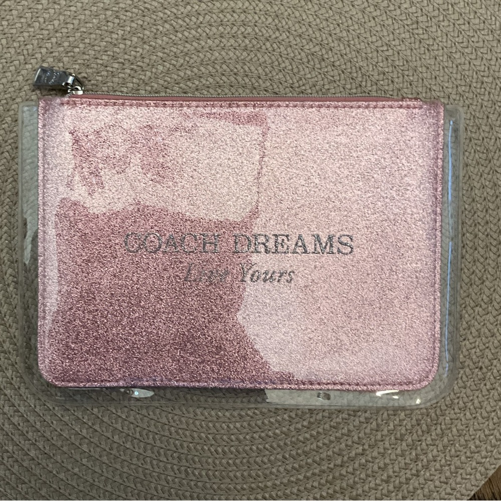 Coach Dreams Pink Glitter Pouch